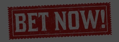 A red stamp with the words “BET NOW” isolated on white