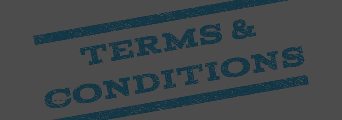A light blue stamp with ‘Terms and Conditions’ as text