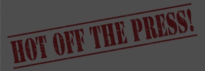 An illustration of a red ‘hot off the press’ stamp isolated on white